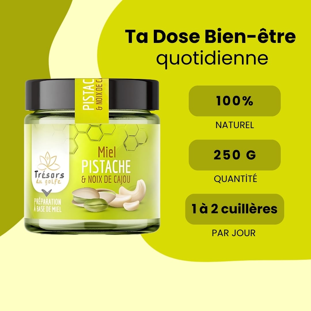 Miel Pistache et Noix de Cajou 250G trésors du golfe