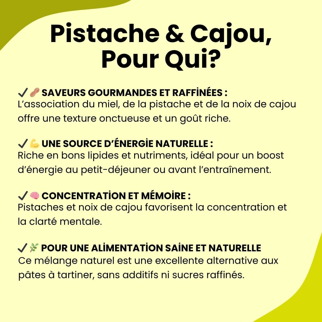 Miel Pistache et Noix de Cajou 250G trésors du golfe