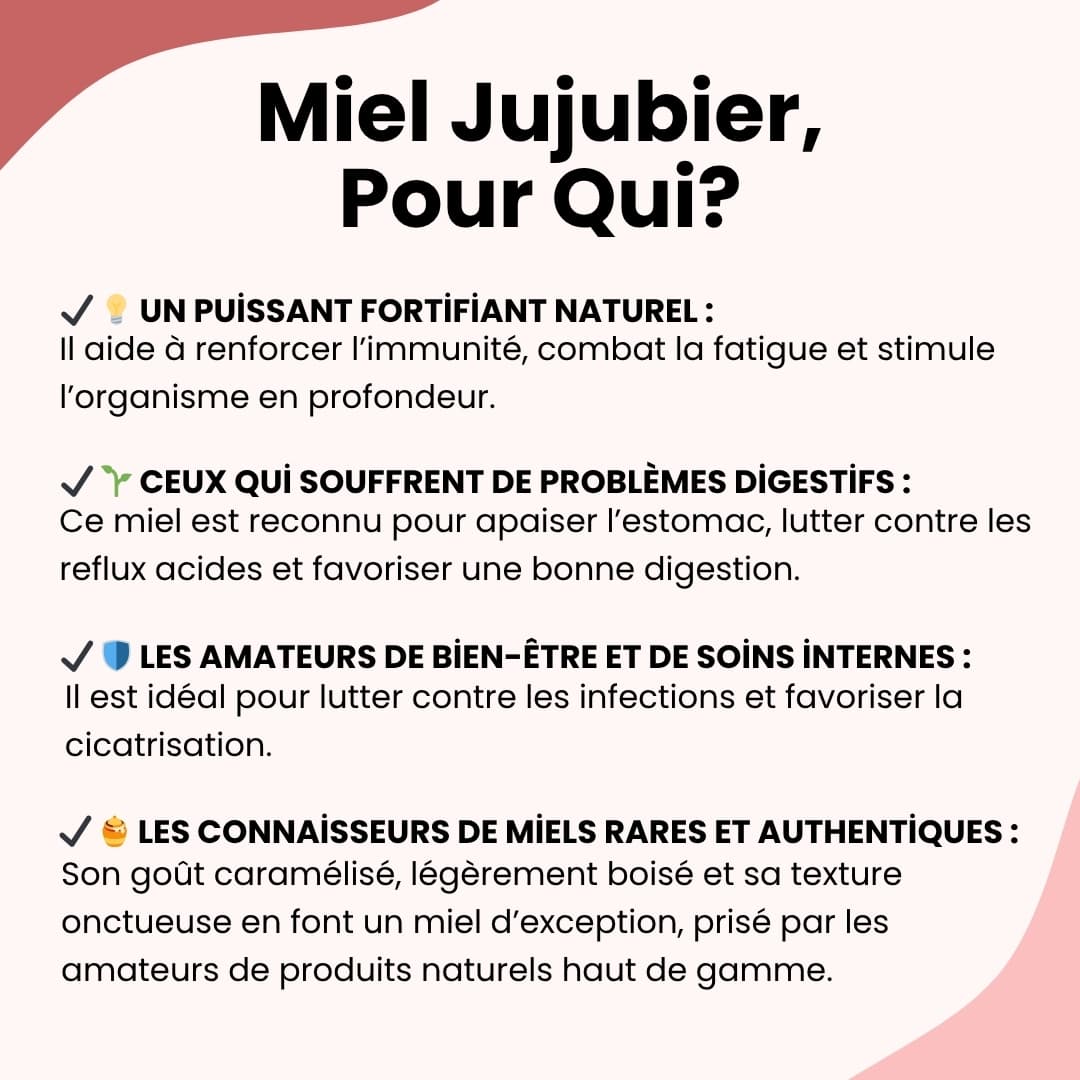 Miel de Jujubier du Pakistan - Premium – 250g trésors du golfe