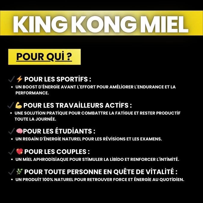 Miel King Kong – Boostez votre vitalité et votre énergie ! King Kong Honey