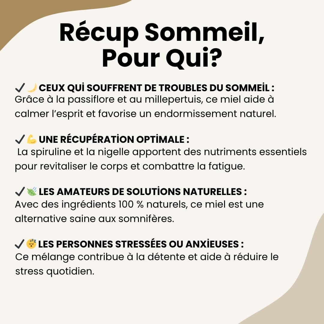 Miel Récupération et Sommeil - 250G trésors du golfe
